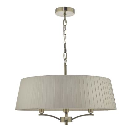 Där Lighting CRI0429 - Lustr na řetězu CRISTIN 4xE14/40W/230V mosaz/taupe