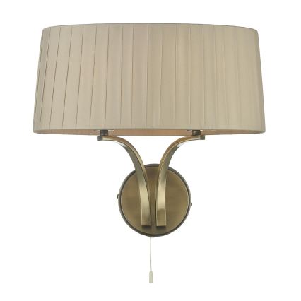 Där Lighting CRI0929 - Nástěnná lampa CRISTIN 2xE14/40W/230V mosaz/taupe