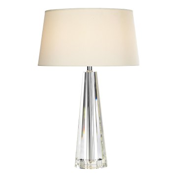 Där Lighting CYP4208 - Stolní lampa CYPRUS 1xE27/60W/230V krémová/čirá
