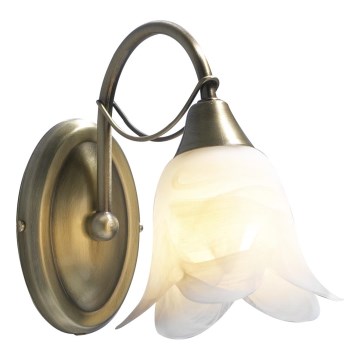 Där Lighting DOU0775 - Nástěnná lampa DOUBLET 1xE14/40W/230V mosaz