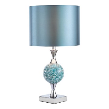 Där Lighting ELS4223 - Stolní lampa ELSA 1xE27/40W/230V modrá/lesklý chrom