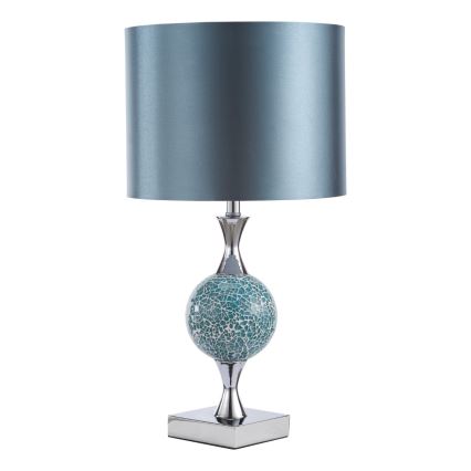 Där Lighting ELS4223 - Stolní lampa ELSA 1xE27/40W/230V modrá/lesklý chrom