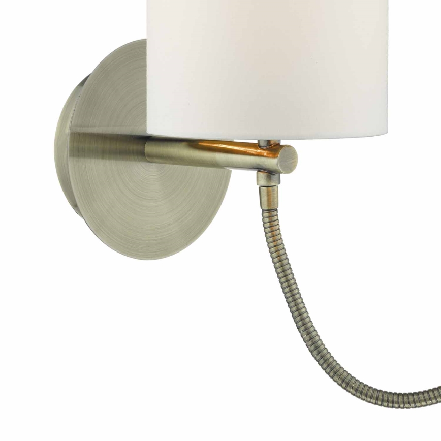 Där Lighting FET0775 - LED Nástěnná lampa FETA 1xE27/60W/230V + LED/1W mosaz