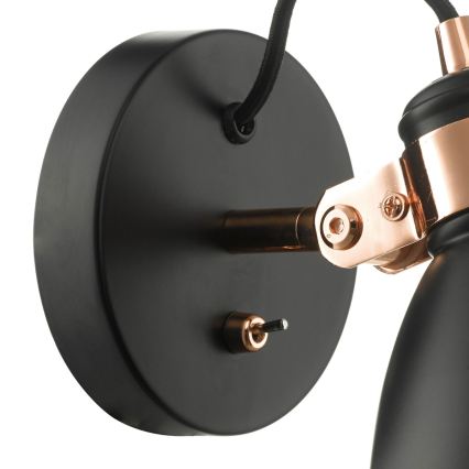 Där Lighting FRE0722 - Nástěnné bodové svítidlo FREDERICK 1xE14/40W/230V černá