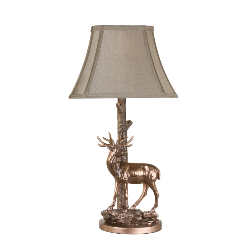Där Lighting GUL5545-X - Stolní lampa GULLIVER 1xE27/60W/230V béžová/bronzová