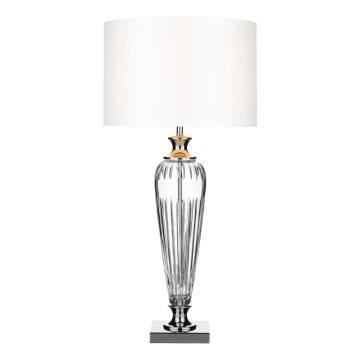 Där Lighting HIN4208 - Stolní lampa HINTON 1xE27/60W/230V bílá/lesklý chrom