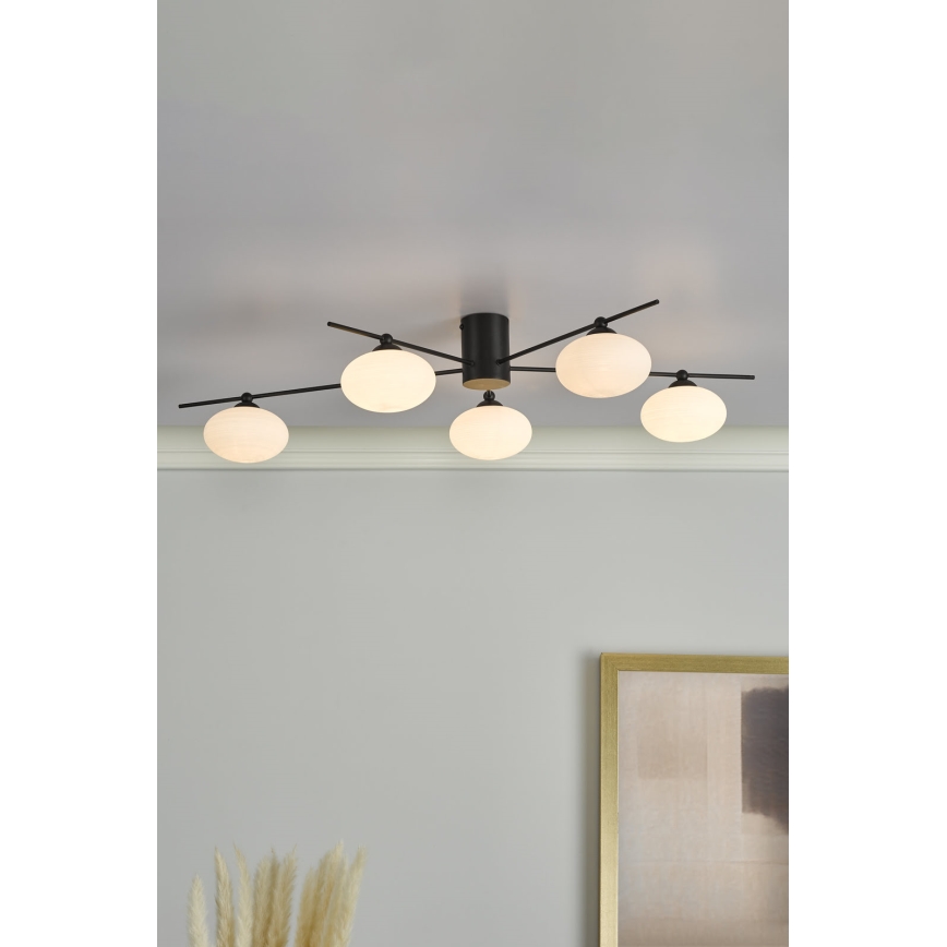 Där Lighting JAS5422 - Přisazený lustr JASPER 5xG9/25W/230V černá