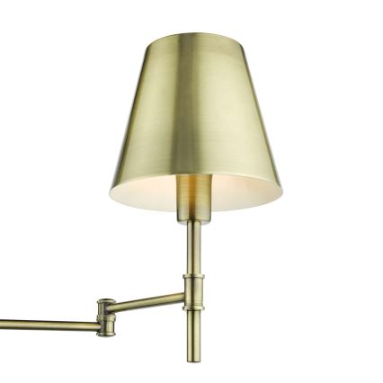 Där Lighting KEN0775 - Flexibilní nástěnná lampa KENSINGTON 1xE14/25W/230V mosaz