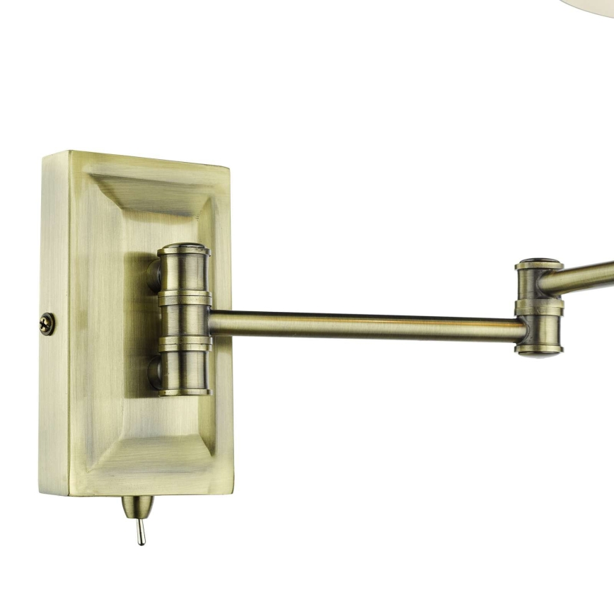 Där Lighting KEN0775 - Flexibilní nástěnná lampa KENSINGTON 1xE14/25W/230V mosaz