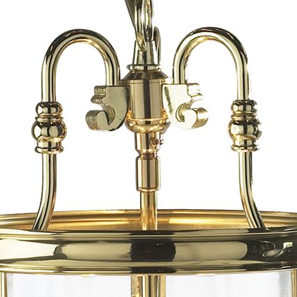 Där Lighting LAM0340 - Lustr na řetězu LAMBETH 3xE14/60W/230V mosaz