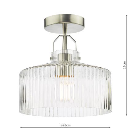 Där Lighting LEN4846 - Přisazený lustr LENKA 1xE27/60W/230V matný chrom