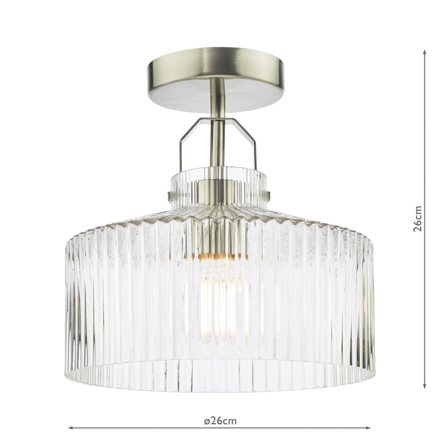 Där Lighting LEN4846 - Přisazený lustr LENKA 1xE27/60W/230V matný chrom