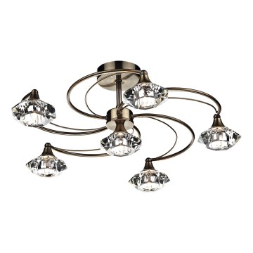 Där Lighting LUT0675 - Přisazený lustr LUTHER 6xG9/40W/230V mosaz
