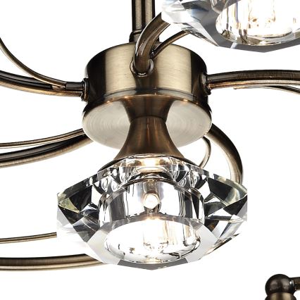 Där Lighting LUT0675 - Přisazený lustr LUTHER 6xG9/40W/230V mosaz