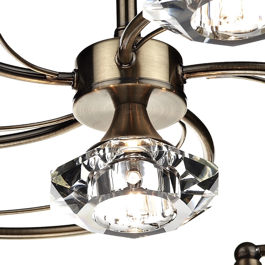 Där Lighting LUT0675 - Přisazený lustr LUTHER 6xG9/40W/230V mosaz