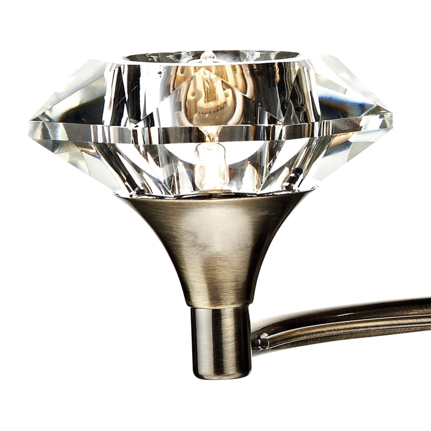 Där Lighting LUT0975 - Nástěnná lampa LUTHER 2xG9/40W/230V mosaz