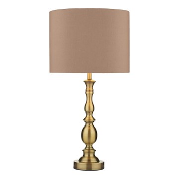 Där Lighting MAD4275 - Stolní lampa MADRID 1xE27/60W/230V hnědá/mosaz