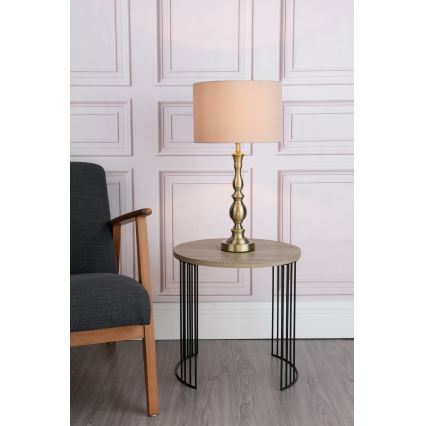 Där Lighting MAD4275 - Stolní lampa MADRID 1xE27/60W/230V hnědá/mosaz