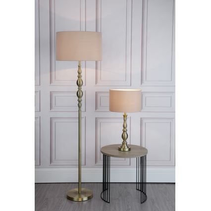 Där Lighting MAD4275 - Stolní lampa MADRID 1xE27/60W/230V hnědá/mosaz