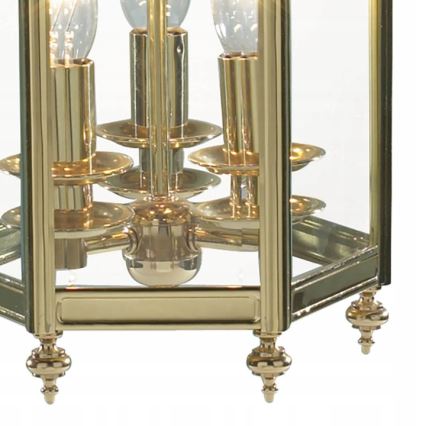 Där Lighting MOO0340 - Lustr na řetězu MOORGATE 3xE14/60W/230V mosaz