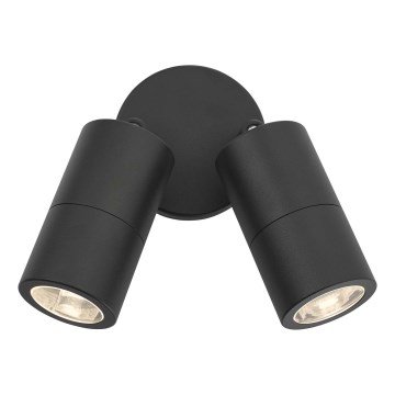 Där Lighting ORT0922 - LED Venkovní nástěnné bodové svítidlo ORTEGA 2xGU10/5W/230V IP65 černá