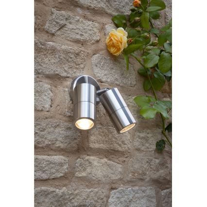 Där Lighting ORT0968 - LED Venkovní nástěnné bodové svítidlo ORTEGA 2xGU10/5W/230V IP65 lesklý chrom
