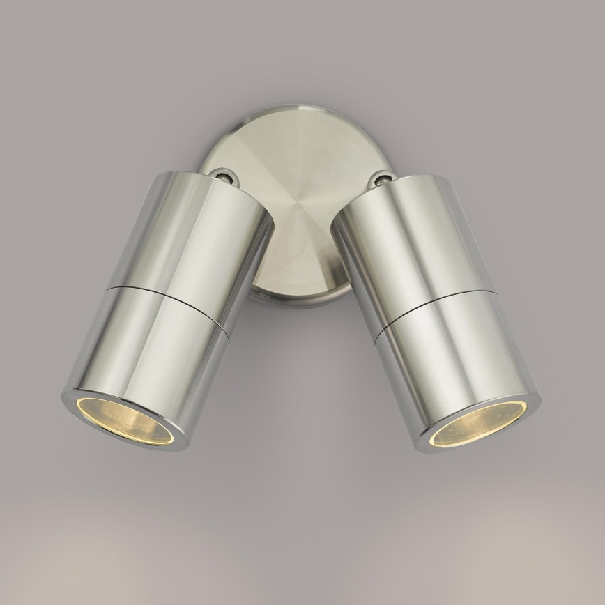 Där Lighting ORT0968 - LED Venkovní nástěnné bodové svítidlo ORTEGA 2xGU10/5W/230V IP65 lesklý chrom