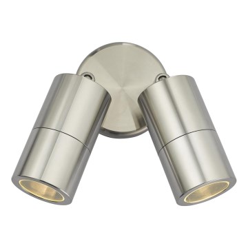 Där Lighting ORT0968 - LED Venkovní nástěnné bodové svítidlo ORTEGA 2xGU10/5W/230V IP65 lesklý chrom