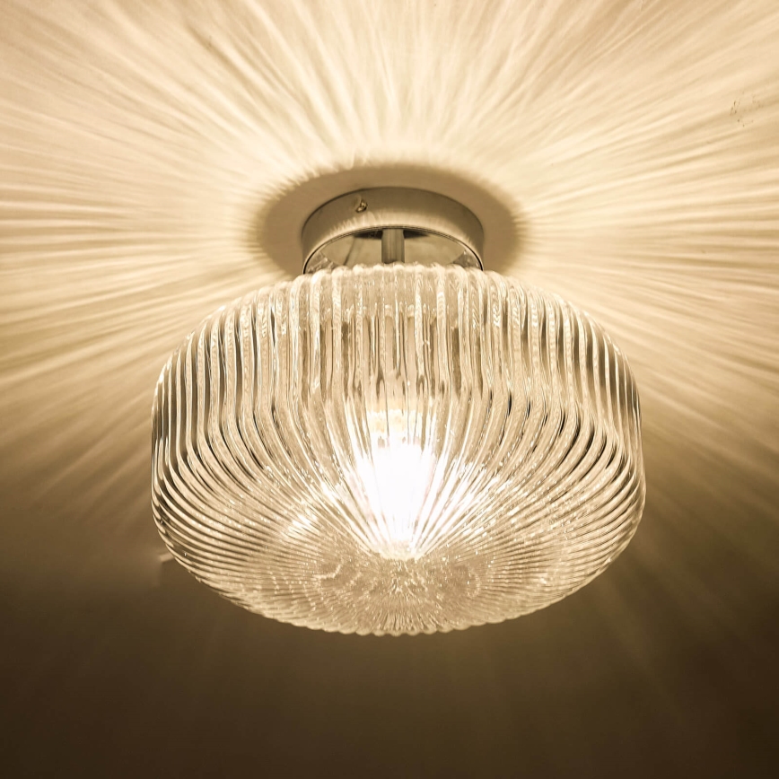 Där Lighting RIV5208 - Koupelnový přisazený lustr RIVA 1xE27/60W/230V IP44 lesklý chrom
