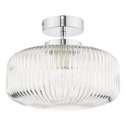 Där Lighting RIV5208 - Koupelnový přisazený lustr RIVA 1xE27/60W/230V IP44 lesklý chrom