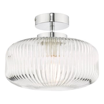 Där Lighting RIV5208 - Koupelnový přisazený lustr RIVA 1xE27/60W/230V IP44 lesklý chrom
