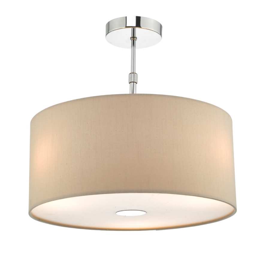 Där Lighting RON6529 - Lustr na lanku RONDA 1xE27/60W/230V černá/béžová