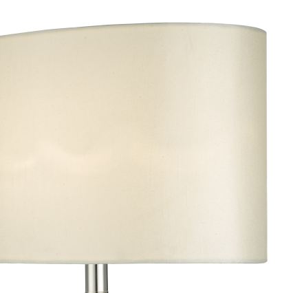 Där Lighting SYR4235 - Stolní lampa SYRACUSE 1xE27/60W/230V lesklý chrom/krémová