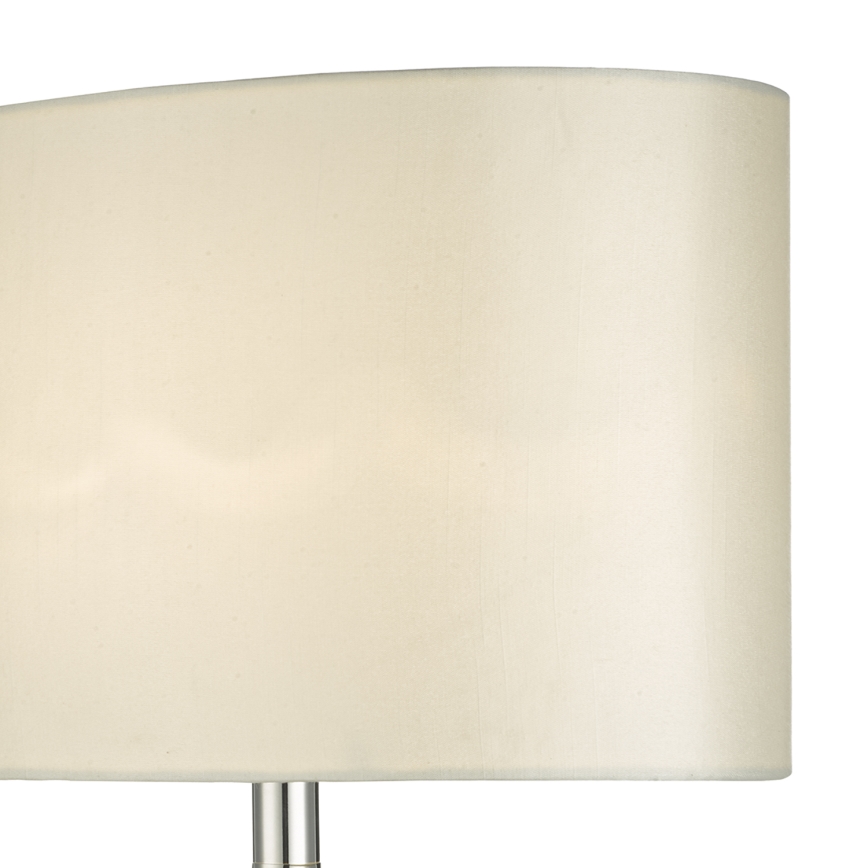 Där Lighting SYR4235 - Stolní lampa SYRACUSE 1xE27/60W/230V lesklý chrom/krémová