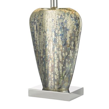 Där Lighting SYR4235 - Stolní lampa SYRACUSE 1xE27/60W/230V lesklý chrom/krémová