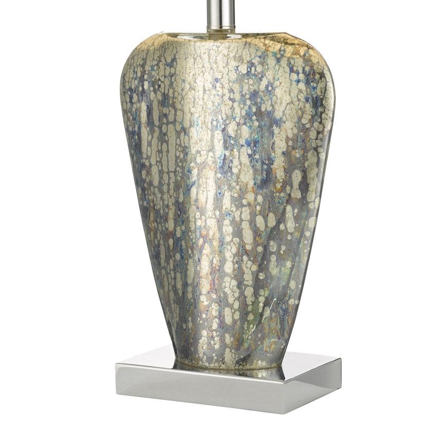 Där Lighting SYR4235 - Stolní lampa SYRACUSE 1xE27/60W/230V lesklý chrom/krémová