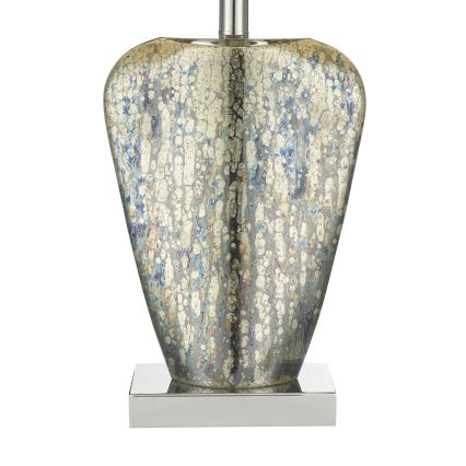 Där Lighting SYR4235 - Stolní lampa SYRACUSE 1xE27/60W/230V lesklý chrom/krémová