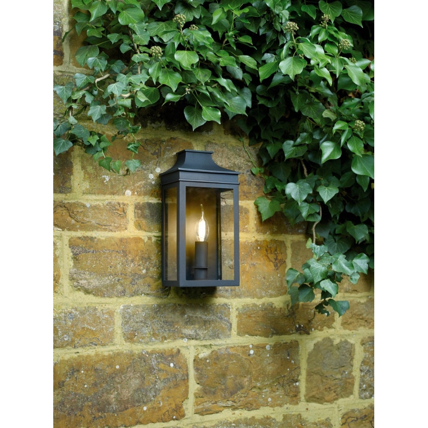 Där Lighting VAP5222 - Venkovní nástěnné svítidlo VAPOUR 1xE14/60W/230V IP44 černá