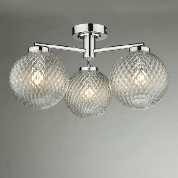 Där Lighting WAY5350 - Koupelnový přisazený lustr WAYNE 3xG9/3W/230V IP44 lesklý chrom