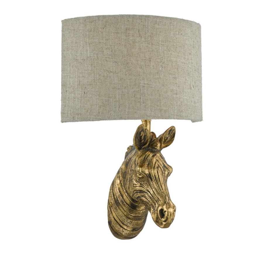 Där Lighting ABB0735 - Nástěnná lampa ABBY 1xE14/40W/230V len/zlatá