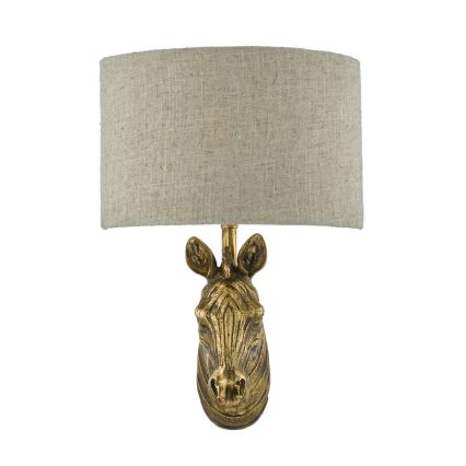 Där Lighting ABB0735 - Nástěnná lampa ABBY 1xE14/40W/230V len/zlatá