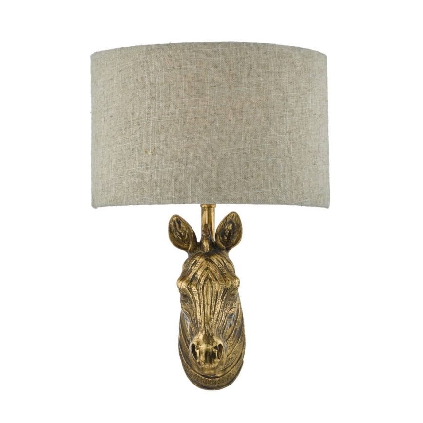 Där Lighting ABB0735 - Nástěnná lampa ABBY 1xE14/40W/230V len/zlatá