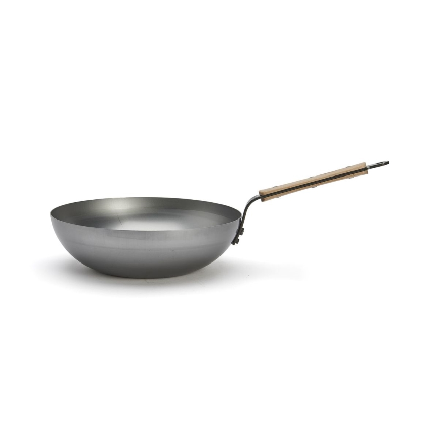 De Buyer 5717.28 - Pánev Wok MINERAL B BOIS 28 cm