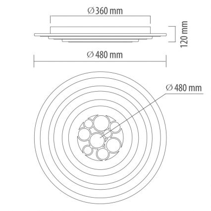 De Markt - LED Stmívatelné stropní svítidlo PLATTING LED/6W/230V + dálkové ovládání