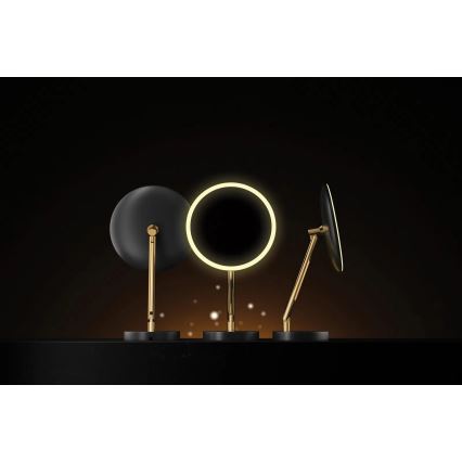 Deante ADI_Z812 - LED Koupelnové nabíjecí kosmetické zrcátko SILIA LED/5V 5000 mAh 2700-6500K IP44