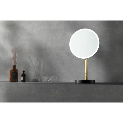 Deante ADI_Z812 - LED Koupelnové nabíjecí kosmetické zrcátko SILIA LED/5V 5000 mAh 2700-6500K IP44