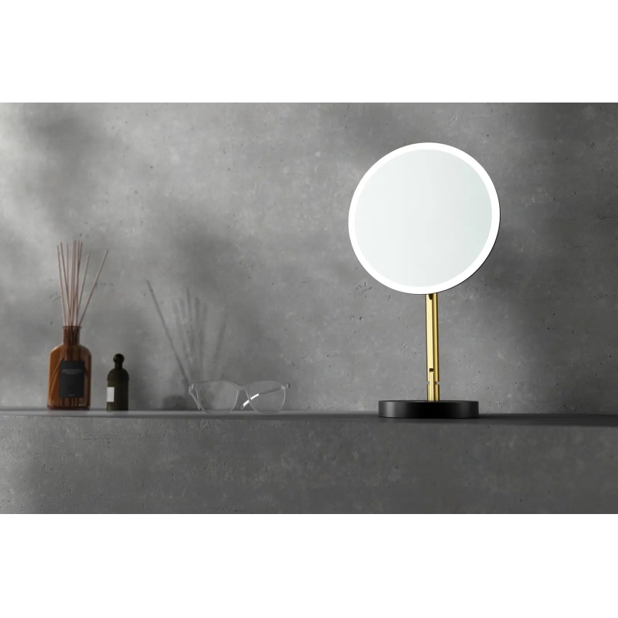 Deante ADI_Z812 - LED Koupelnové nabíjecí kosmetické zrcátko SILIA LED/5V 5000 mAh 2700-6500K IP44