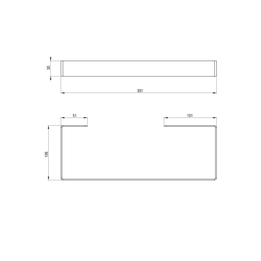 Deante ADM_A611 - Nástěnný věšák na ručníky MOKKO 30 cm bílá