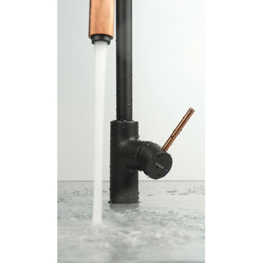 Deante BCA_B64M - Dřezová baterie ASTER černá/mosaz