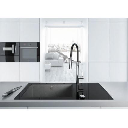 Deante BGB_B720 - Dřezová baterie s flexibilním ramínkem GERBERA černá/chrom